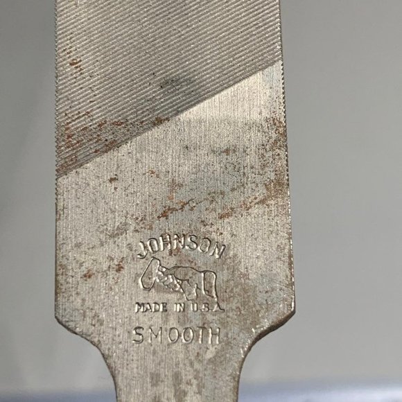 Vintage Metal File Tools Nicholson Johnson 10” Round & Flat - Picture 4 of 4